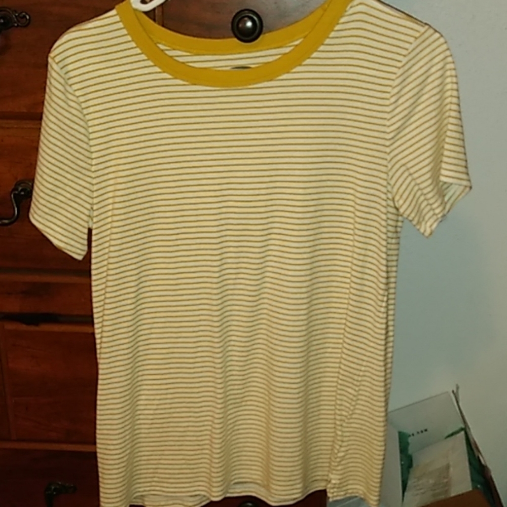 Yellow striped T-shirt